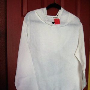 LINEN HOODIE Top - Cool and Beautiful - Size L